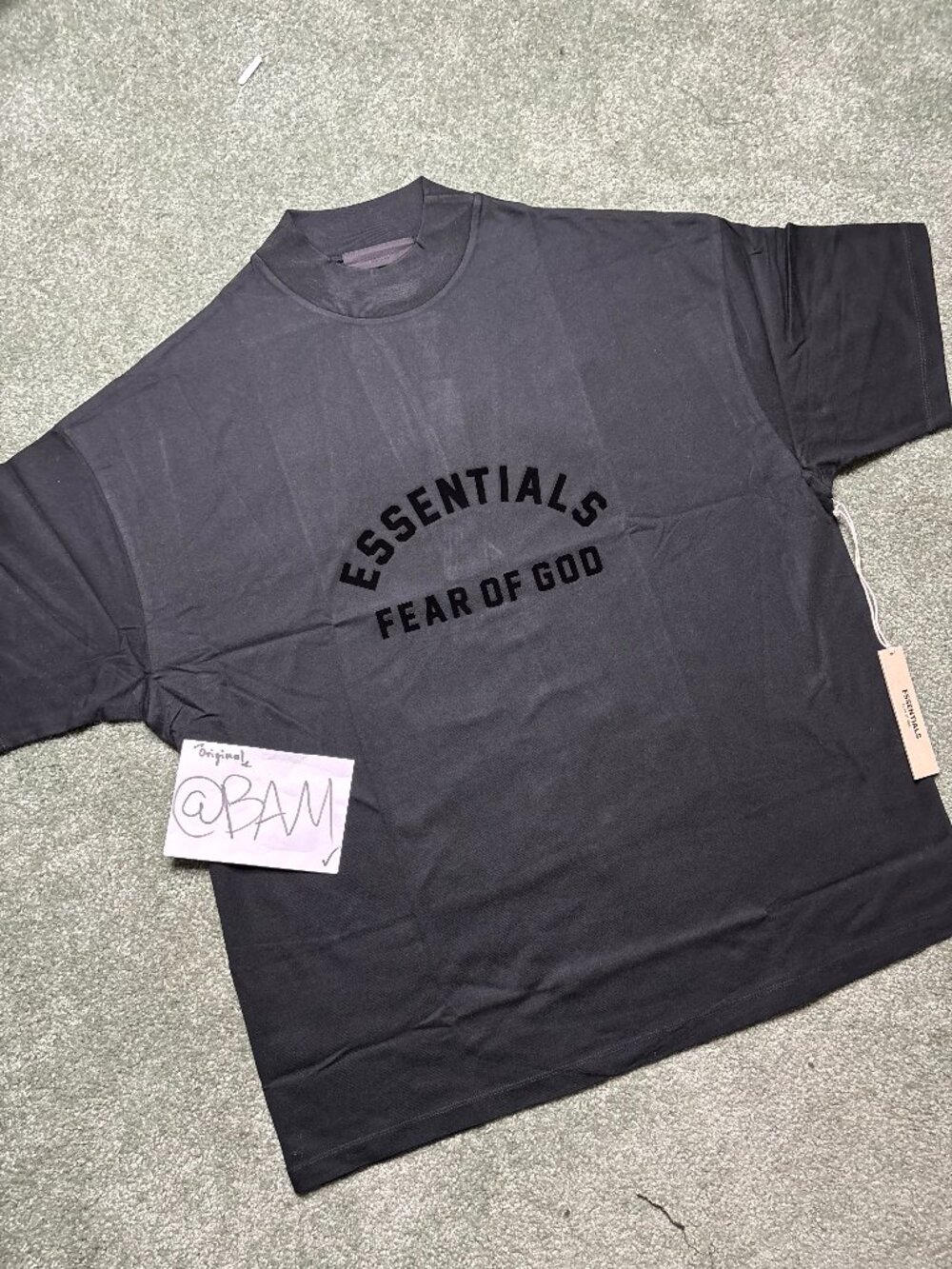 FOG - Fear of God Essentials / Jet Black Tee-Core Shirt - (READ DESCRIPTION)